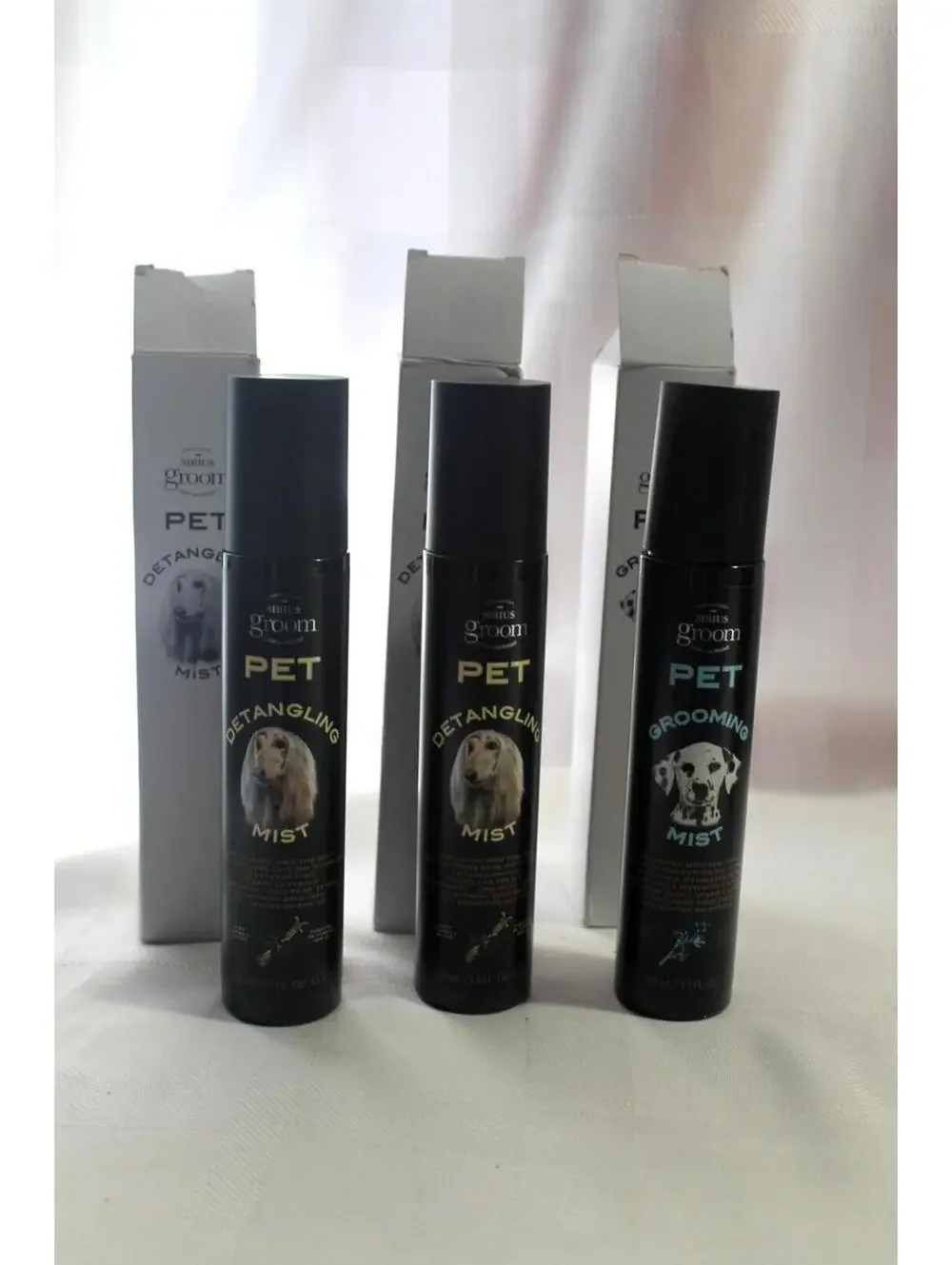 Sirius Groom Pet Grooming Bundle - 2 Detangling Mist & 1 Grooming Mist